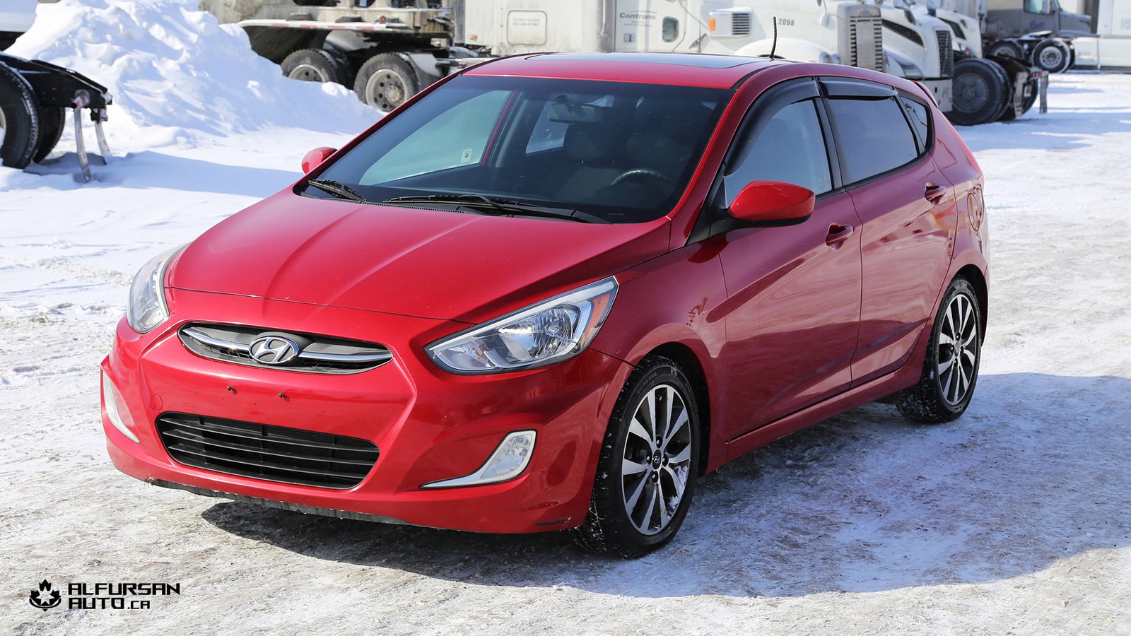 2016 Hyundai Accent SE | Stunning Cherry Red, Sunroof & Low KM